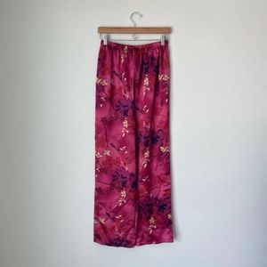 Unbranded Pink Floral Pajama Pants Large